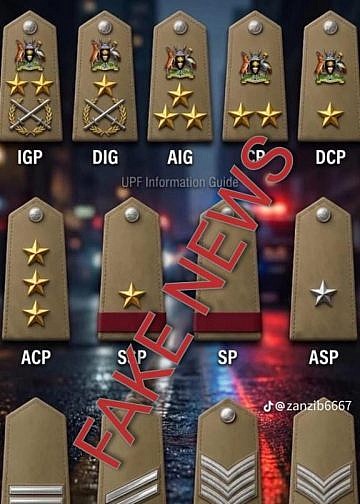Police say viral images claiming new rank insignia are fake, AI-generated