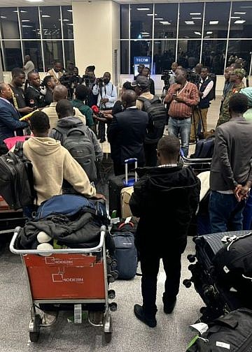 Ugandan students rescued from Iran return home