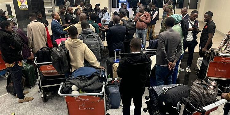 Ugandan students rescued from Iran return home