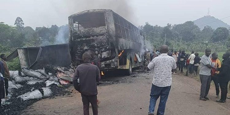 Six killed in fiery Sunday morning crash on Kiboga–Hoima highway