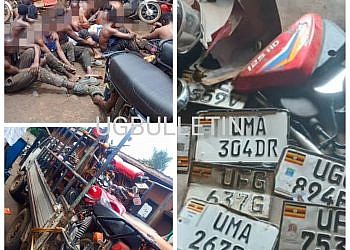 29 arrested in Ndeeba Police raid, motorcycle parts, number plates recovered