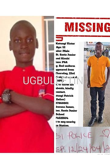 P.6 pupils goes missing at Savio Junior School in Kisubi under mysterious circumstances