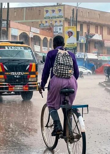 Sheilah Gashumba to educate schoolgirl who went viral cycling through rain 