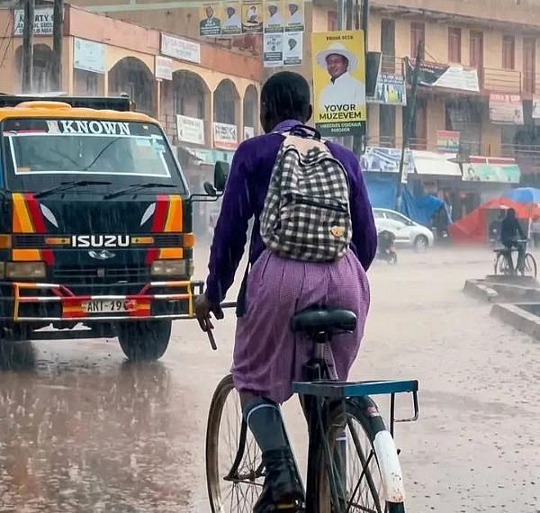Sheilah Gashumba to educate schoolgirl who went viral cycling through rain 