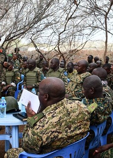 Lt Gen Kayanja Muhanga visits UPDF troops in Somalia, commends gains
