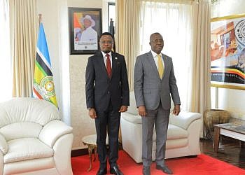 New Kenyan High Commissioner Ababu Mwambu presents credentials to minister Mulimba