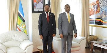 New Kenyan High Commissioner Ababu Mwambu presents credentials to minister Mulimba