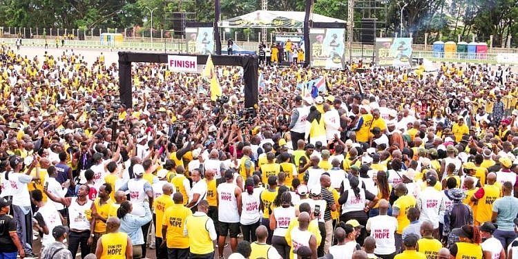 Thousands turns up for Muhoozi’s 52nd birthday run
