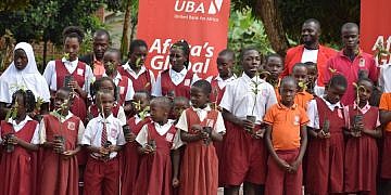 UBA Uganda plants trees to replenish environment  at Wakiso’s Namalere Primary School