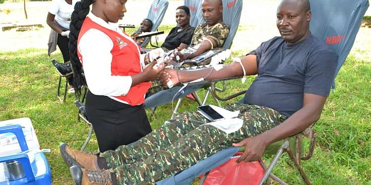 Over 250 soldiers participate in UPDF blood donation drive in Nakasongola
