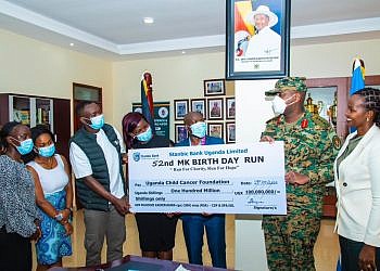 Gen Muhoozi channels shs100m fron birthday run to Child Cancer Foundation
