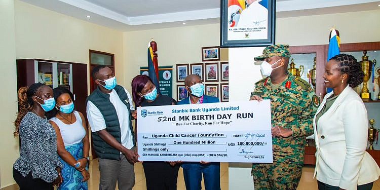 Gen Muhoozi channels shs100m fron birthday run to Child Cancer Foundation