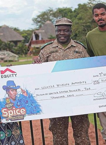 Dancehall star Spice names rhino after self,  donates Shs37 million to Uganda’s  conservation efforts 
