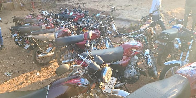13 arrested, 44 stolen boda bodas recovered in Police crackdown in Nabbingo