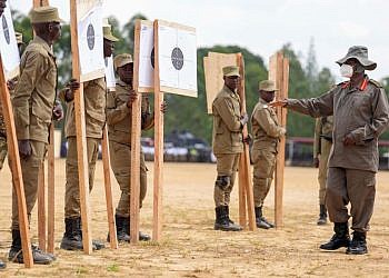 Museveni calls for tech-driven policing to combat crime as police passes out 10,000 officers