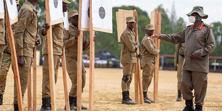Museveni calls for tech-driven policing to combat crime as police passes out 10,000 officers