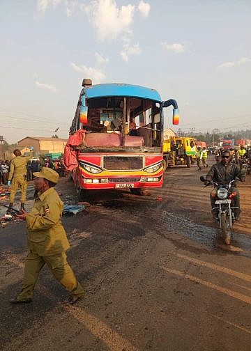 Teacher dead, students injured as school bus rams into train at Mukono railway crossing