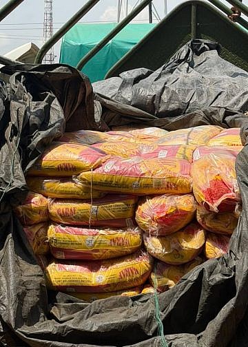URA seizes 4.5 tonnes of smuggled Pakistan rice hidden under cassava