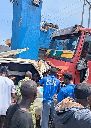 Sinotruk crash kills two on Kampala-Hoima Road